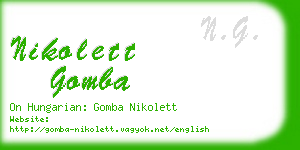 nikolett gomba business card